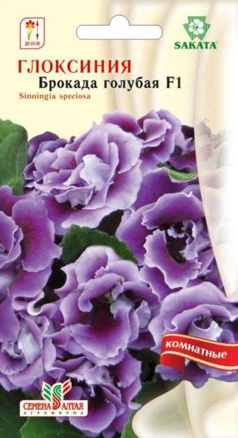 Глоксиния Брокада F1 Голубая/Сем Алт/цп 8 шт.