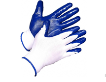 Перчатки нейлон Бело/Синие Облив.