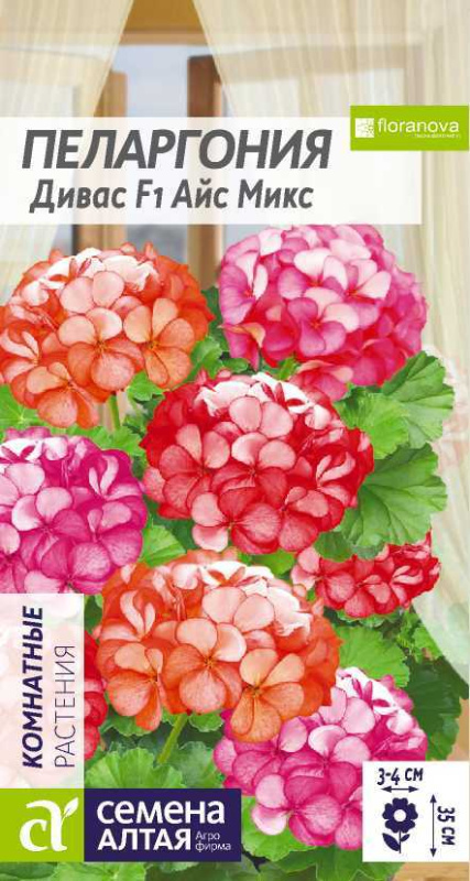 Пеларгония Дивас F1 Айс Микс зональная/Сем Алт/цп 4 шт.