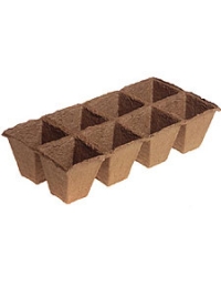 Горшки Торфяные Фаско 60*60  квадратные (блок-8 яч.) (в 1 коробке 50 бл.*8)