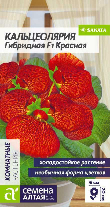 Кальцеолярия Гибридная F1 Красная/Сем Алт/цп 5 шт.