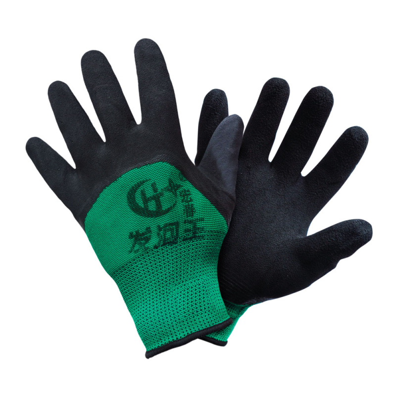 Перчатки Каучук вспененн. Коричневые (черно-зеленые)