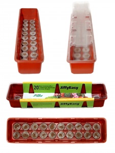 Теплица-мини длинная 44 мм. (Джиффи)Jiffy-7) (20 яч)