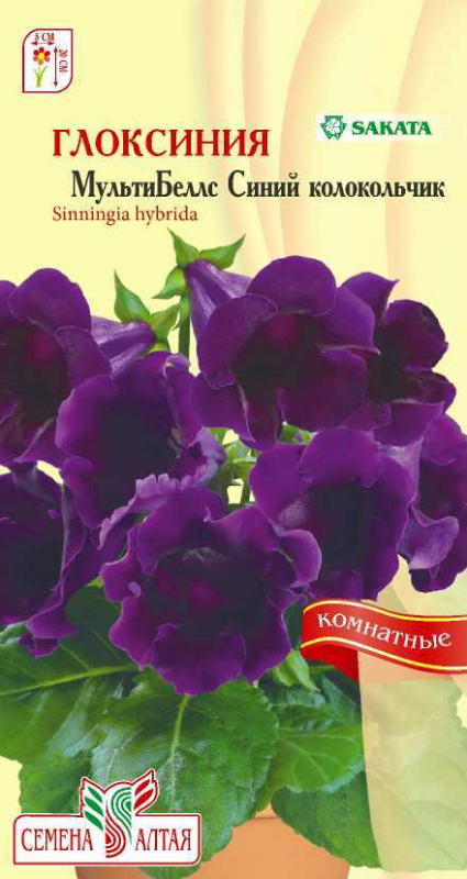 Глоксиния МультиБеллс F1 Синий колокольчик/Сем Алт/цп 5 шт.