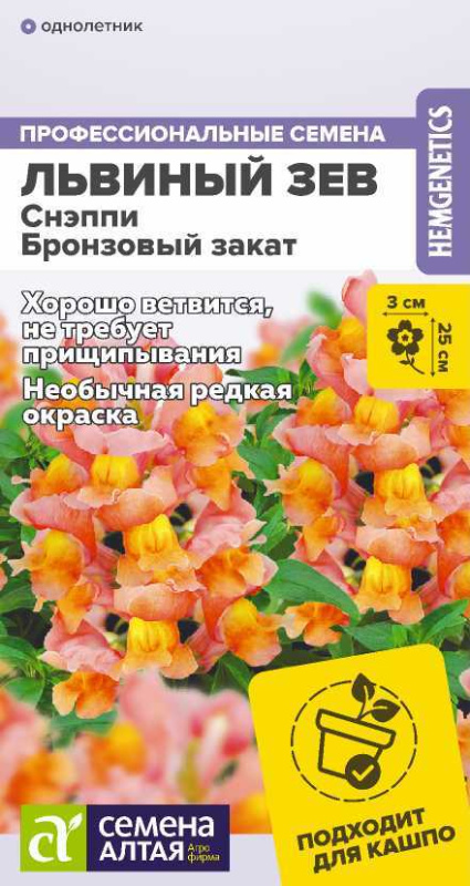 Львиный зев Снэппи Бронзовый закат/Сем Алт/цп 7 шт.