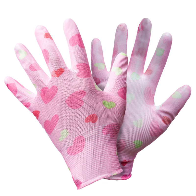 Перчатки Нейлон Цветок прорезиненный