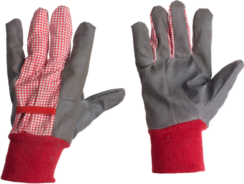 Перчатки х/б винил.покрыт.М красн R/ LISTOK/